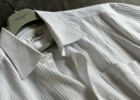 hermes logo shadow stripe shirt
