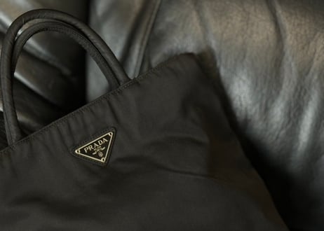 prada nylon logo bag