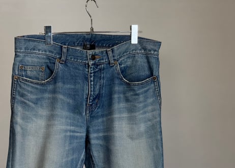 saint laurent paris crash logo denim