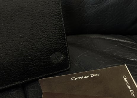 dior leather walled dead stock