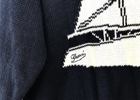 80-90s gucci yacht cardigan