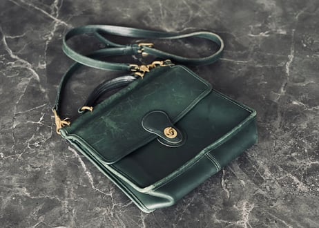 old coach green shoulder bag