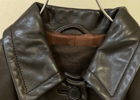 prada leather coat