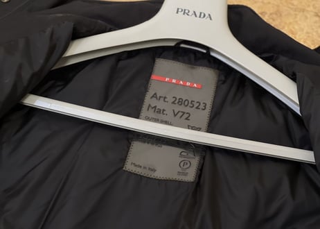 prada gore-tex coat dead stock