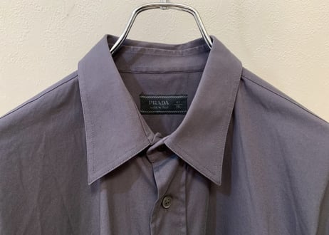 prada pocket shirt gray