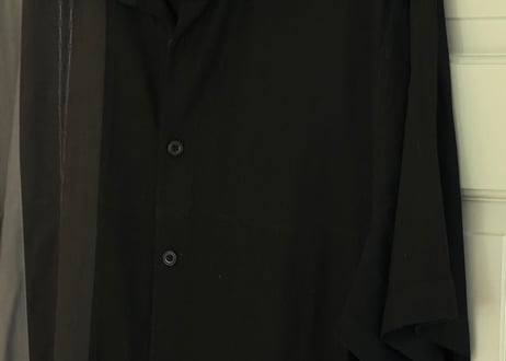 90s open collar silk shirt