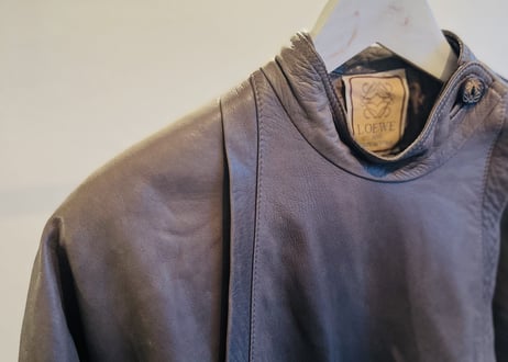 80's loewe leather blouson