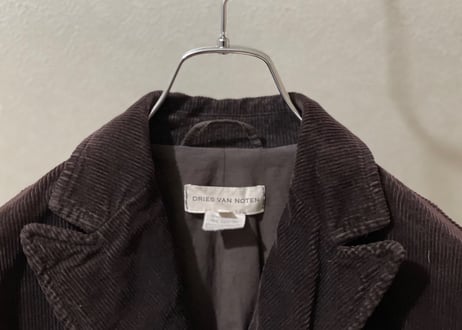 dries van noten corduroy double coat