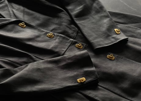 salvatore ferragamo gancini leather jacket
