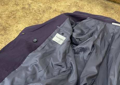 90s pure cashmere double purple coat