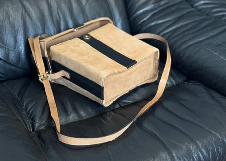 salvatore ferragamo leather "box" shoulder bag