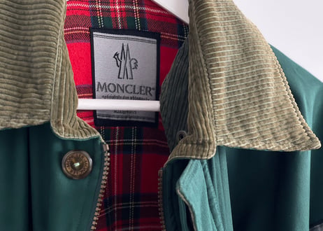 vintage moncler green down jacket
