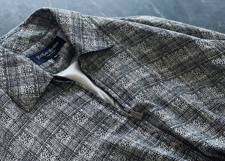 saint laurent jacquard ysl logo jacket