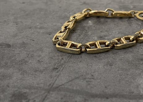 80-90s vintage dior gold bracelet"D"