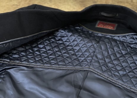 80-90s pure cashmere quilting double chesterfield coat