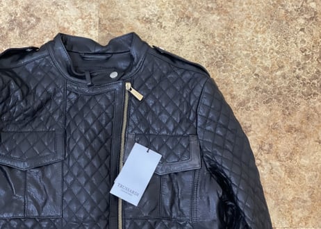 Trussardi quilting leather jacket dead stock