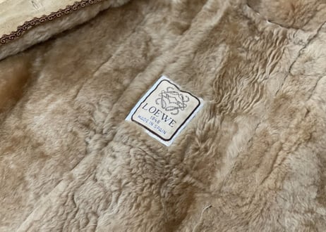 80s loewe muton leather coat dead stock