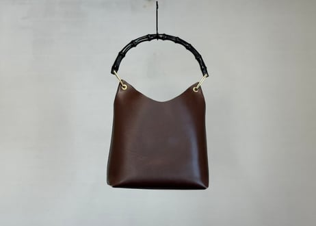 gucci leather bamboo one shoulder bag