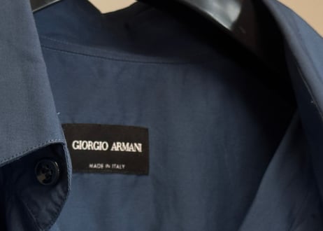 giorgio armani blue shirt