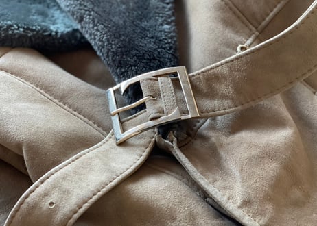70s loewe mouton leather coat