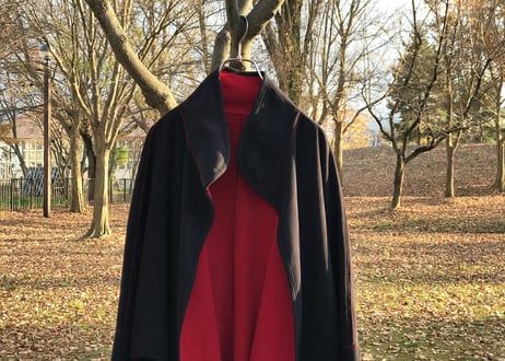 80s over size long coat