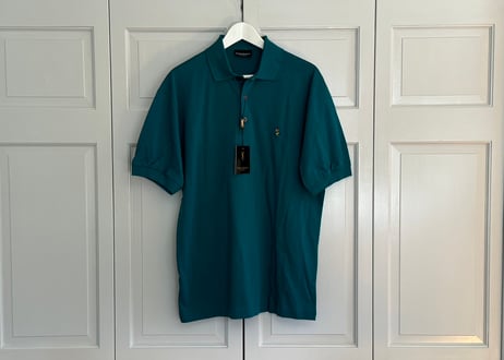 90s yves saint laurent ysl rogo polo shirt dead stock