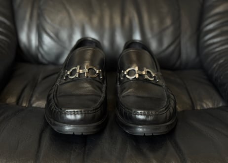 salvatore ferragamo gancini leather  loafers