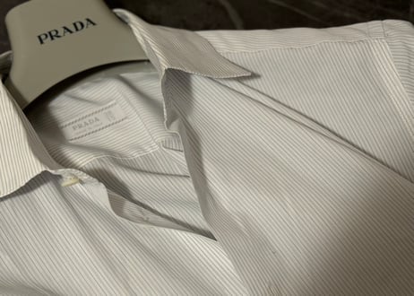 prada stripe pocket shirt