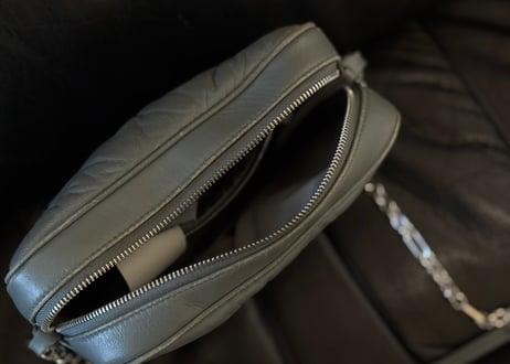 maison margiela gram sram leather bag "limited color blue"