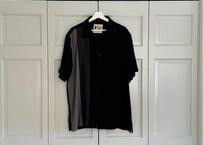 90s open collar silk shirt