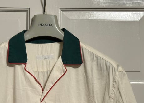 prada open collar shirt