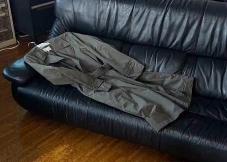 maison margiela technical fabric trench coat