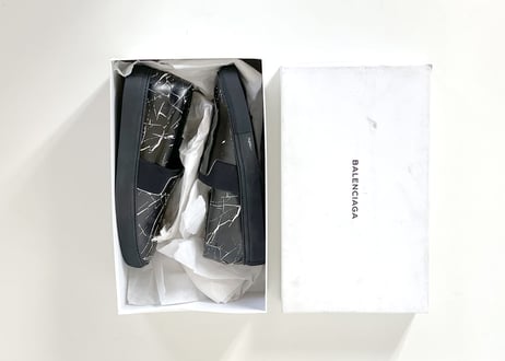 2019ss balenciaga veau effet marbre slip-on 40 dead stock