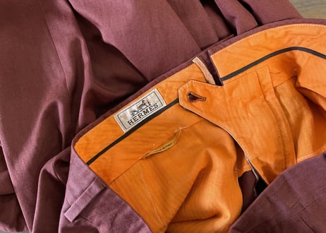 hermes trousers bordeaux
