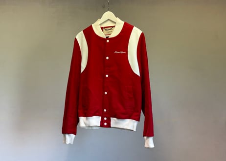 maison kitsune leather switch logo jacket