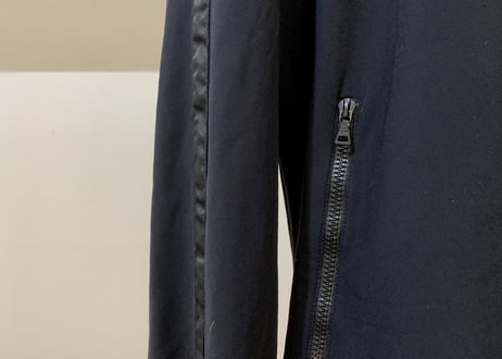 prada logo jersey blouson black