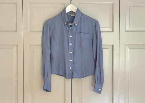 80-90s salvatore ferragamo short length shirt