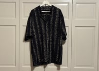 90s silk open collar shirt