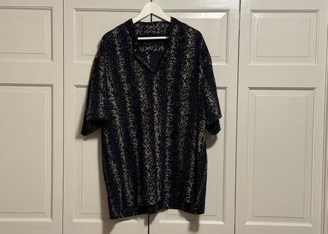 90s silk open collar shirt