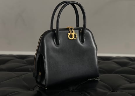 salvatore ferragamo gancini leather bag