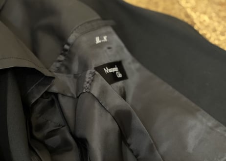 80s vintage setup suit black double