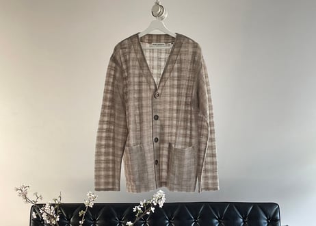 our legacy 2023 over size check cardigan dead stock