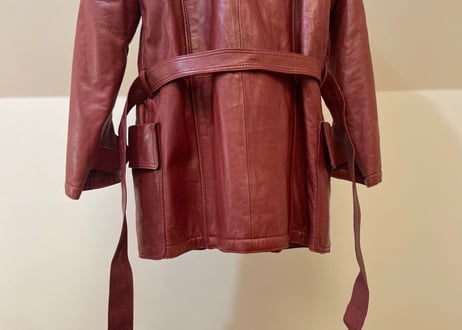 loewe leather double coat