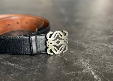 loewe anagram leather belt