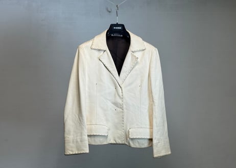 90-00s jilsander leather short jacket