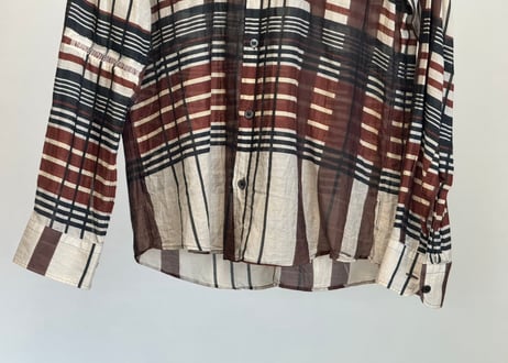 dries van noten check shirt