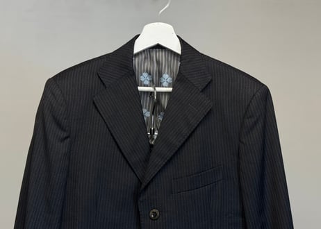 etro stripe set up suit dead stock