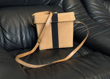 salvatore ferragamo leather "box" shoulder bag