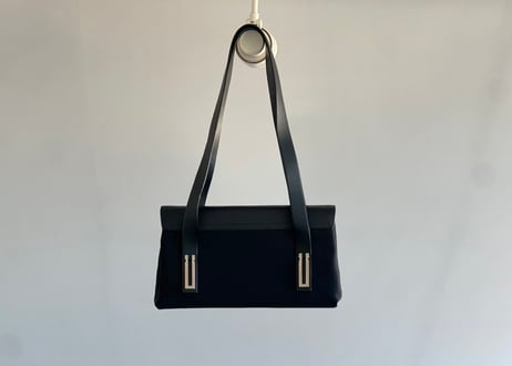 salvatore ferragamo nylon black shoulder bag