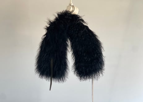 giorgio armani mongolian lamb fur stole